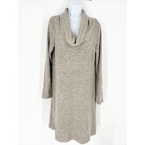 Anthropologie Saturday Sunday‎ Sweater Dress Sz M Heather Gray Black Soft